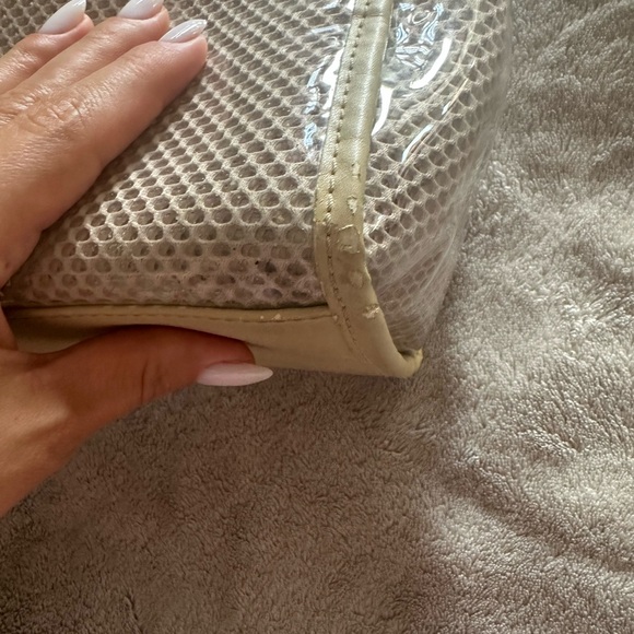 Armani Jeans Tan Mesh Tote with AJ Logo - Picture 7 of 16